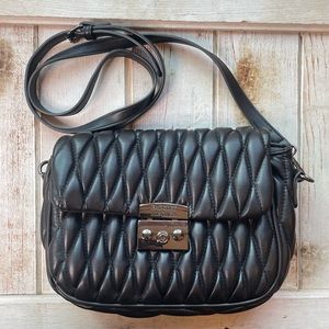 Badgley Mischka Quilted Messenger Bag